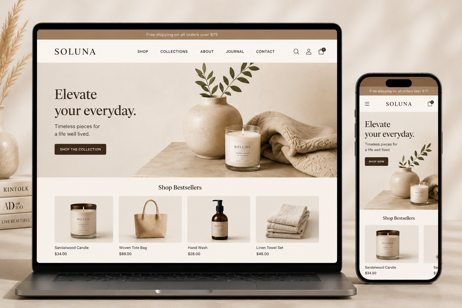 Portfolio preview of a Shopify product page redesign concept